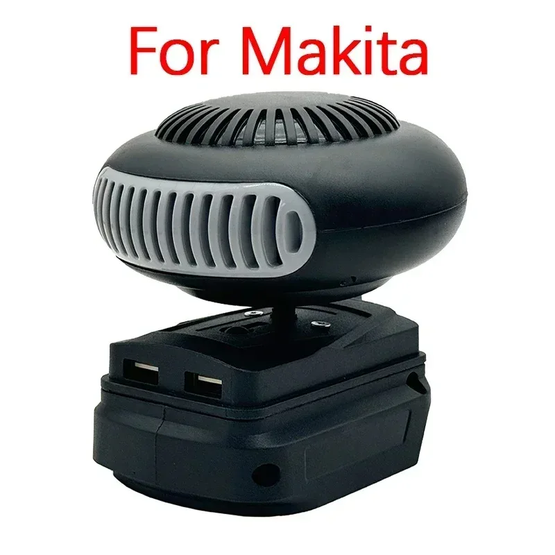 Lithium-Batterie-Wärmeflüsterer Geeignet für Makita/Dewalt/Milwaukee/Bosch Kalt-Warm Dual-Modus 360° °   Rotierender Heizlüfter Tragbarer Heizventilator