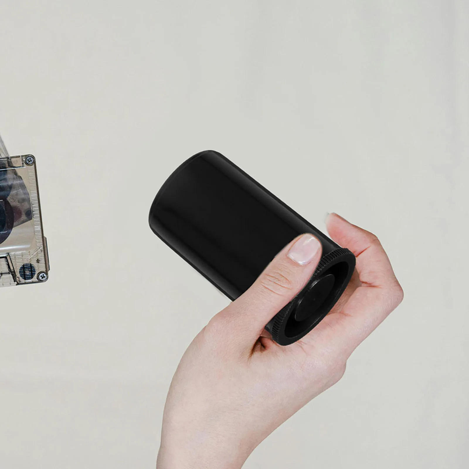 

20pcs Black Canisters With Lid Empty Plastic Containers For Film Rolls Storage Lightproof Durable Reusable Photo Bead