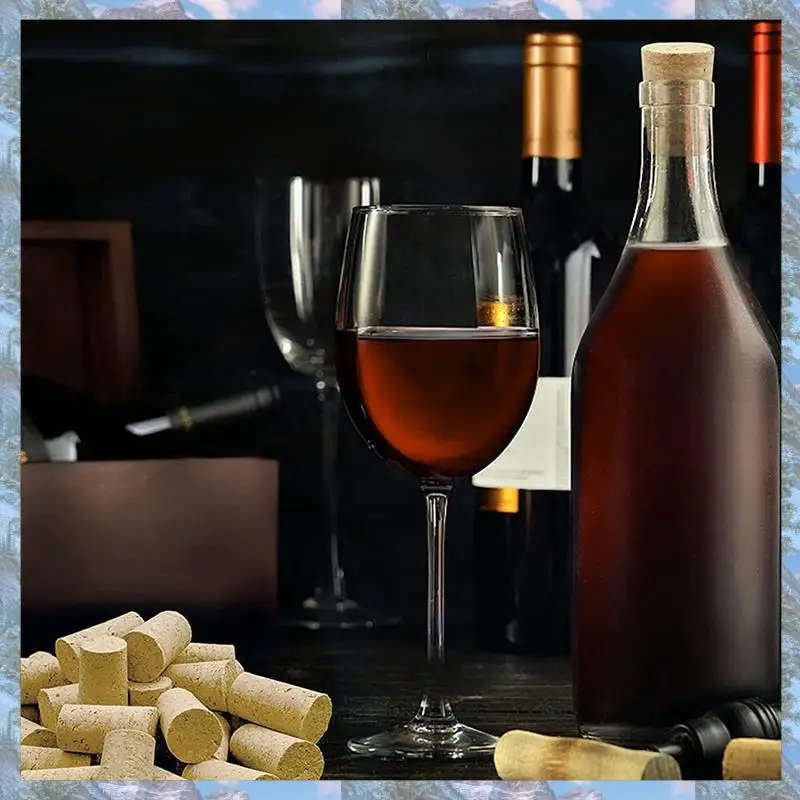 

Flash Trend 300Pcs Tapered Wine Cork Reusable Wood Corks Creative Portable Sealing Wine Stopper Wine Bottle Cover For Bottles Wi