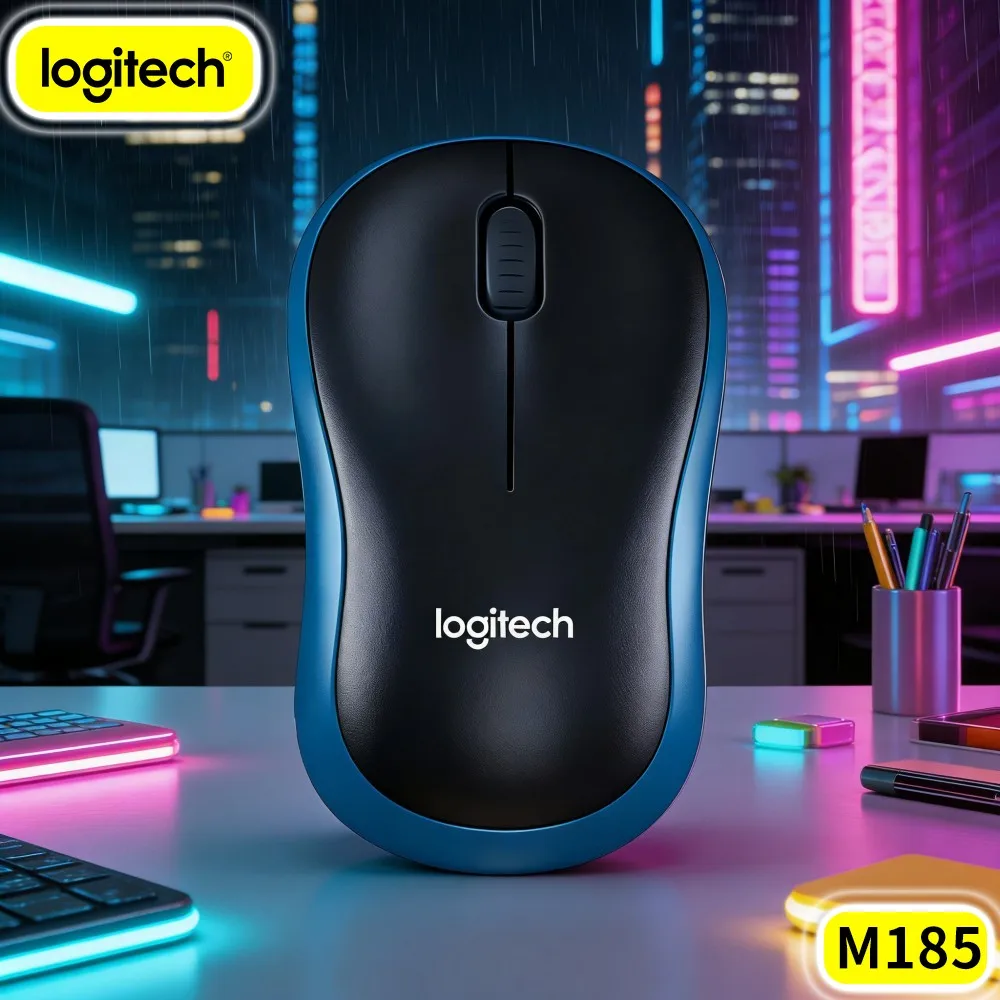 Logitech M185 Fresh New Office Recruit Staff Computer Mouse Wireless User Friendly Operation For Worker Gear