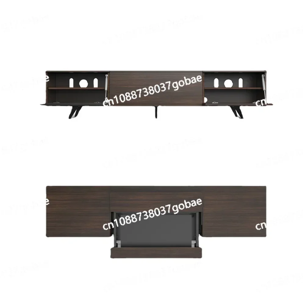 Perfect Smart Laser TV Projection Screen Integrated Cabinet Is Suitable for All Ultra Short Throw Laser Projectors Walnut Color