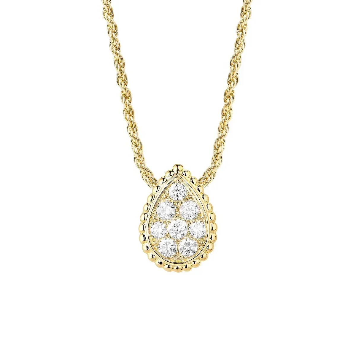 

Pear shaped 100% 925 Sterling Silver 0.48ct D Color Round Moissanite Pendant Necklace for Women Sparkling Wedding Party Jewelry