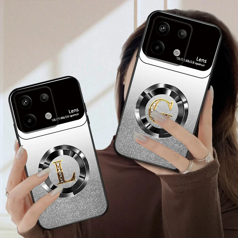 

Yellow Lucky Letter For Redmi Note 9 9S 10 11 12 12S 13 Pro+ Plus 5G India 14 Pro 4G Global 14S 13C 14 silicone soft phone case