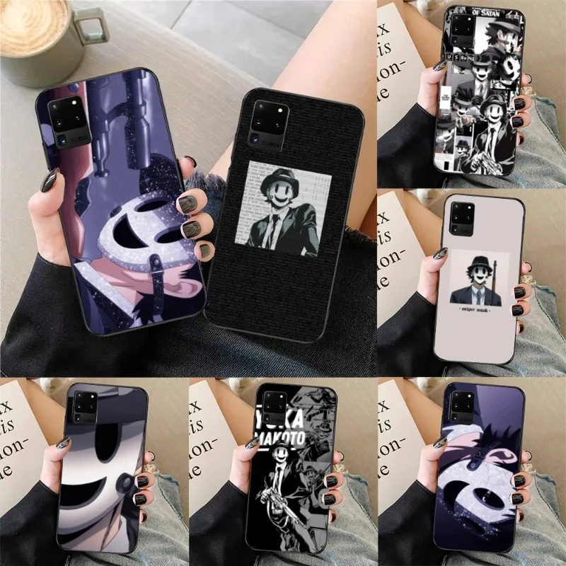 Sniper Mask Yuka Smart Phone Case for Samsung Galaxy S23 S22 S21 S10 S9 S8 Plus Ultra Black Soft Phone Cover Funda