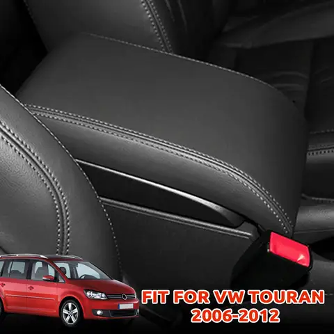 VW Touran 2006 2007 2008 2009 2010-2012 자동차 팔걸이 커버 스크래치 방지 방수 커버 마이크로 화이버 가죽 자동차 인테리어