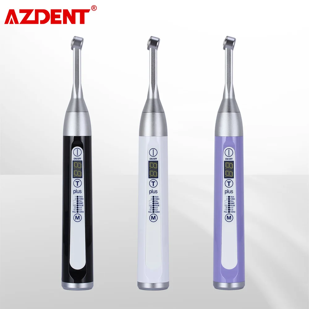 AZDENT Dental Wireless LED Plus 105 Cure Light Lamp 1 Second Curing High Power Wide Spectrum 2500 mw/cmﾲ Dentist Instrument