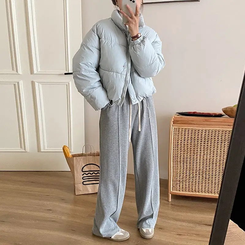 

Parkas Womens Femme Winter Corduroy Panelled Stuffed Snap-Button Double-Layered Fitted Waistband Waist-Closed Long Stand-Collar