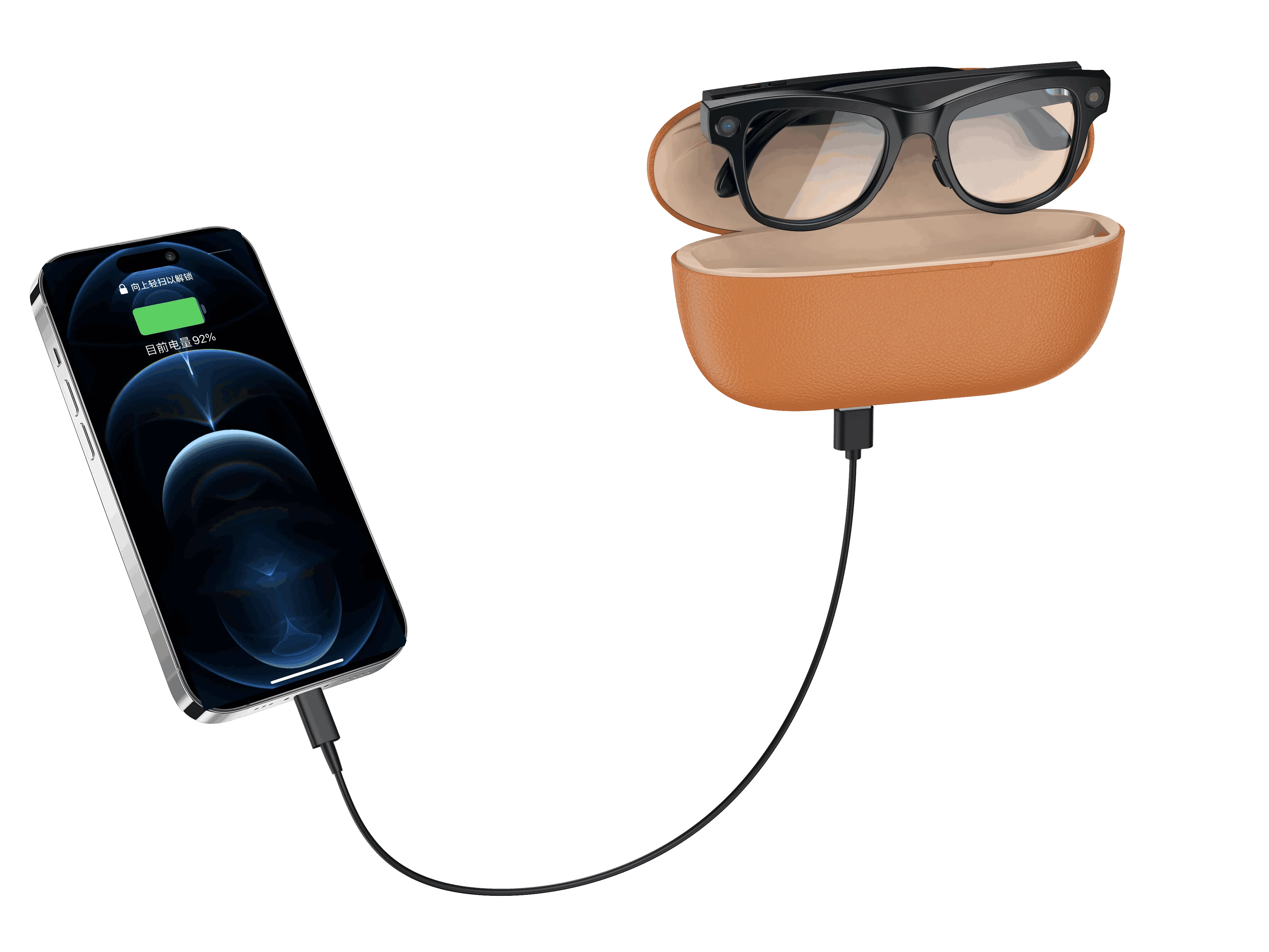 800W Pixel WiFi Transmission Smart Glasses Rechargeable AI Translation Image Recognition Travel Eyewear