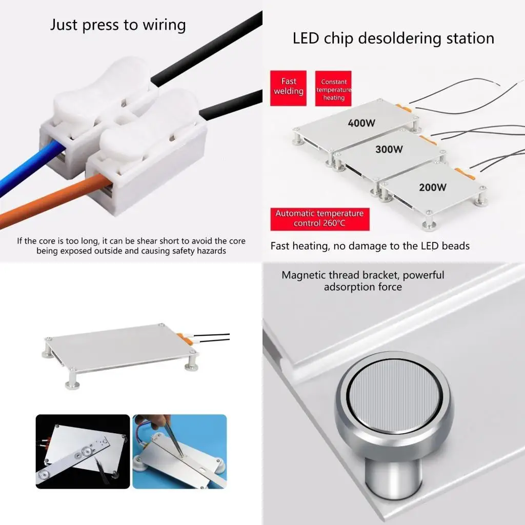 

652F High Efficiency LED Chip Welding Heating Station with Rapid Thermal Response for Electronics Technicians and Hobbyists