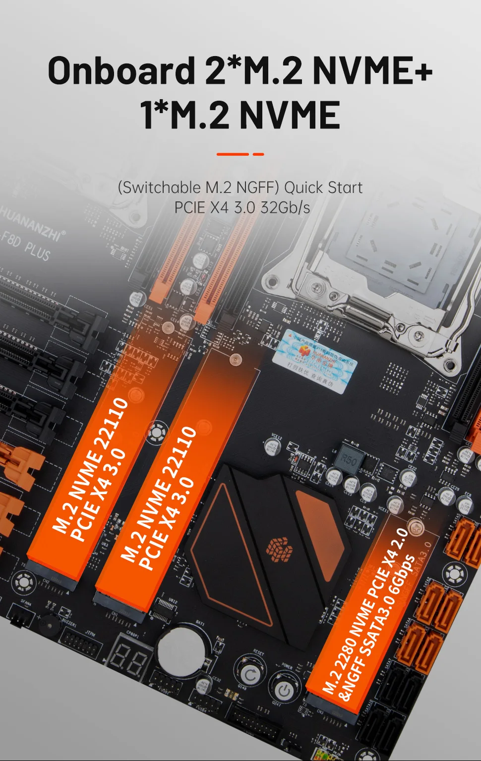 HUANANZHI X99 F8D PLUS LGA 2011-3 XEON X99 carte mère prise en