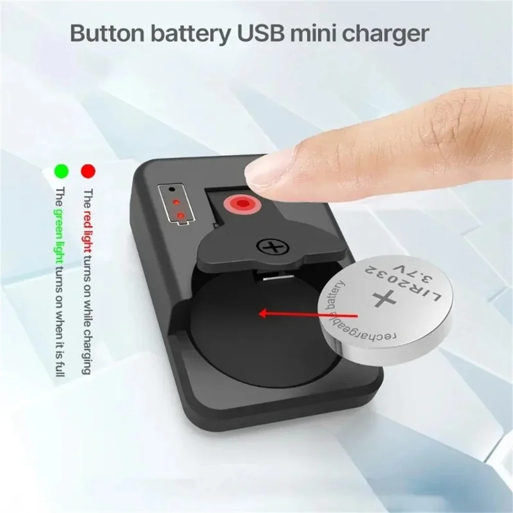 Portable Button Battery Charger Universal For LIR1025 LIR1220 LIR1254 LIR1620 LIR1632 LIR2016 LIR2025 LIR2032 LIR2430 LIR2450