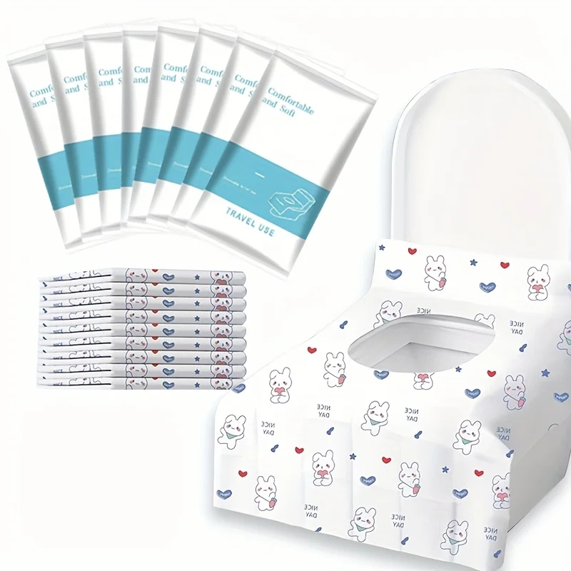 10pcs Disposable Toilet Seat Covers: Hygienic and Practical for Youngsters and Adults - Waterproof