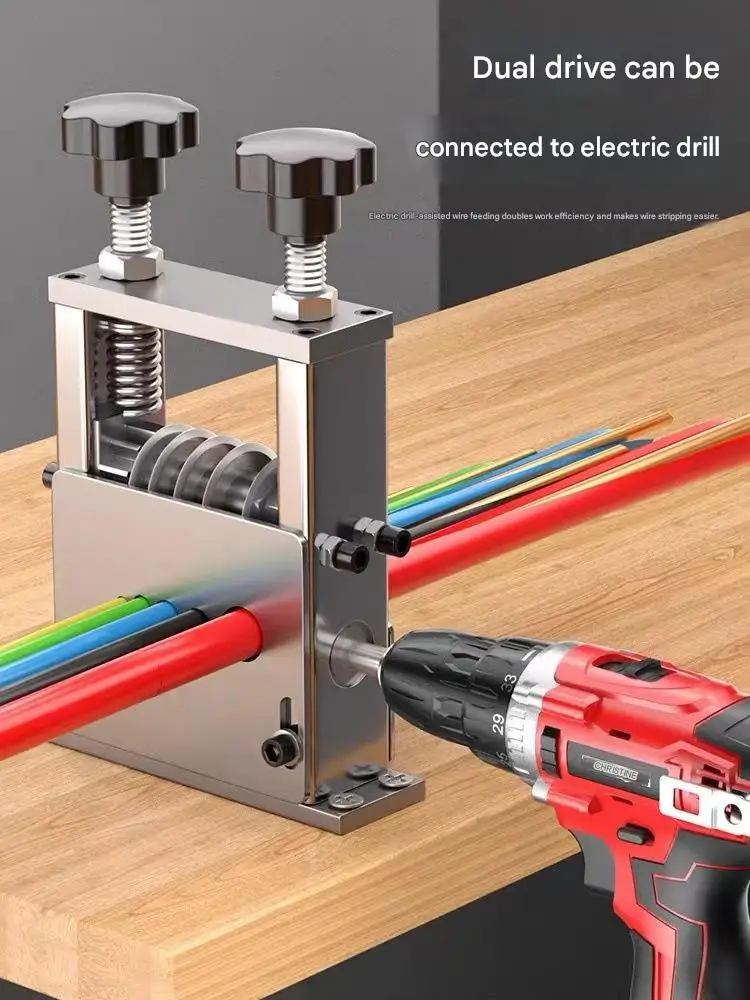 Multi-hole Multi-blade Wire Stripper Hand-cranked Household Waste Cable and Wire Stripping and De-insertion Tool