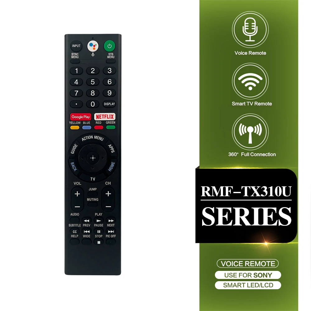 RMF-TX310U Voice Remote Control  Replacement For Sony 4K Smart TV XBR-43X800G XBR-75X800G XBR-65X800G XBR-49X800G