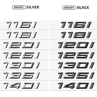 3D ABS Black Car Trunk Letters For BMW  116i 118i 120i 125i 130i 135i 140i Logo Emblem Sticker F20 E87 F21 Auto Accessories