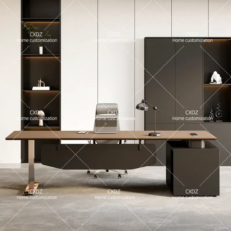 Electric Lift Executive Desk Modern Minimalist Manager Office Table 1.8m High End Workstation for Young Professionals