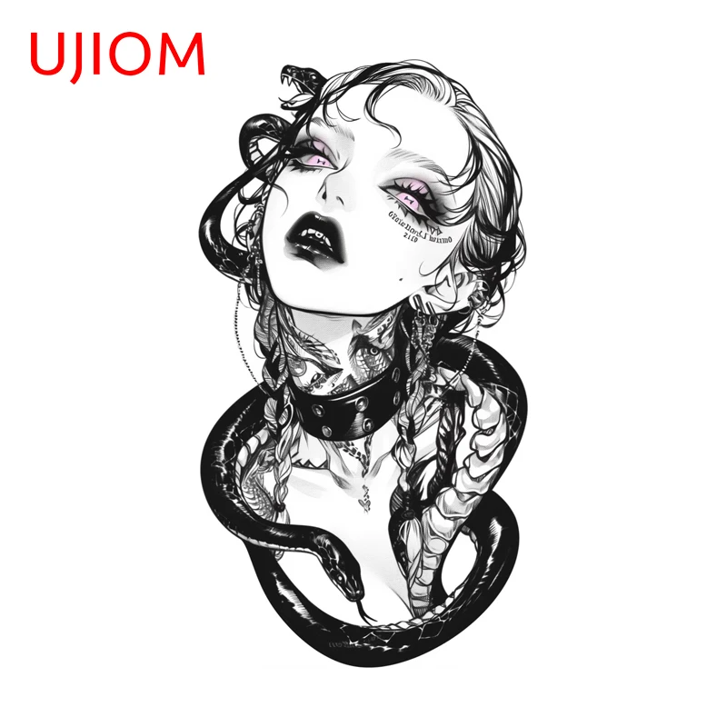 UJIOM Gothic Medusa Black White Sticker Creative Fashionable Anime Art Wall Stickers Cool Waterproof Home Accessories Decor