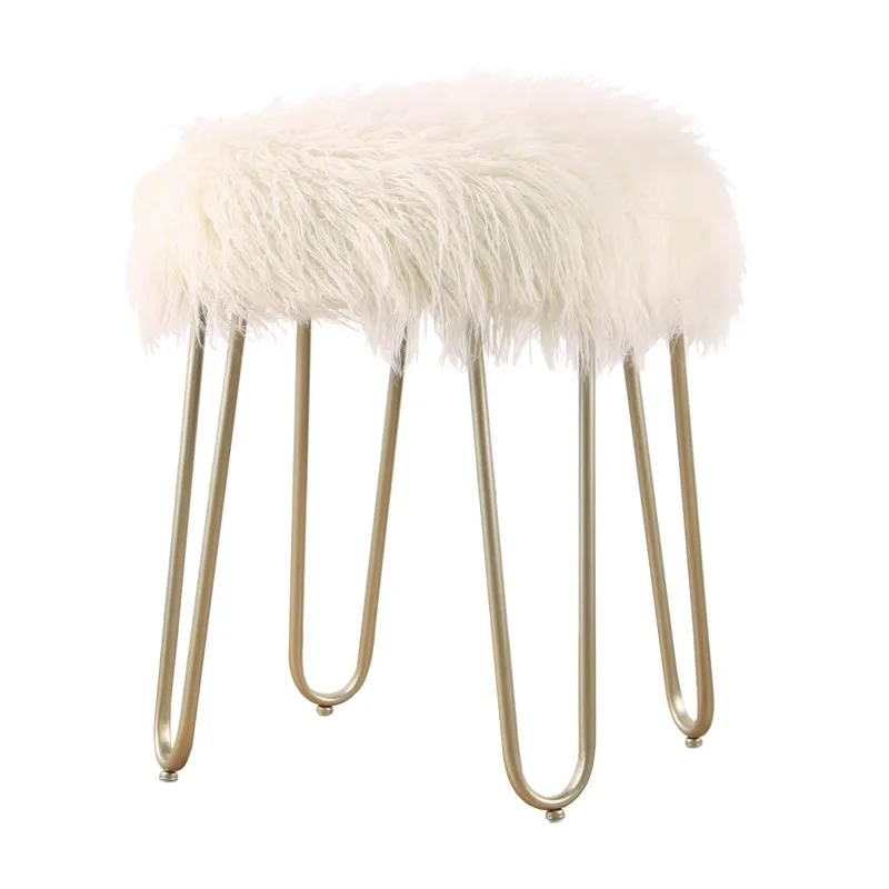 

Nordic fashion dressing stool chair shoe changing stool Internet celebrity long hair light luxury bedroom stool dresser makeup s