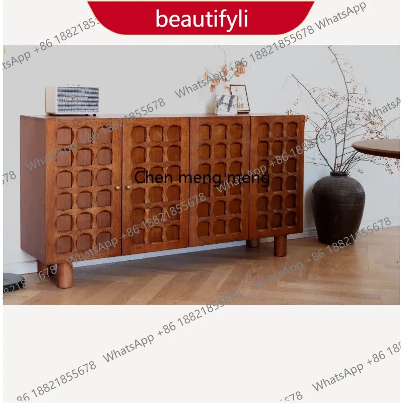 

Дизайнерский боковой шкаф M45, тумба для прихожей, антикварный буфет из массива дерева для столовой