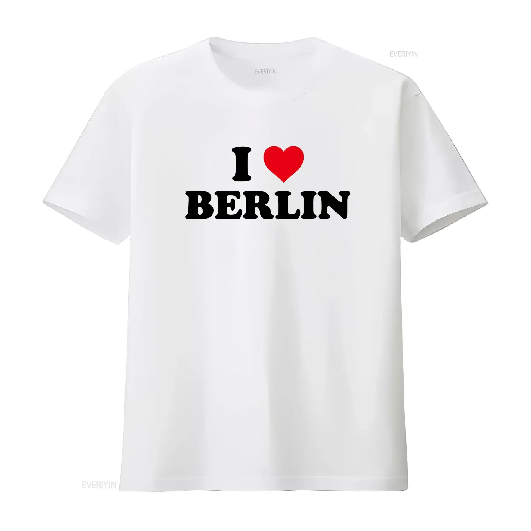 Stylish I Love Berlin T Shirt for Fashion Forward Individuals vintage Washed Top For Everyday Wear fashion Comfortable