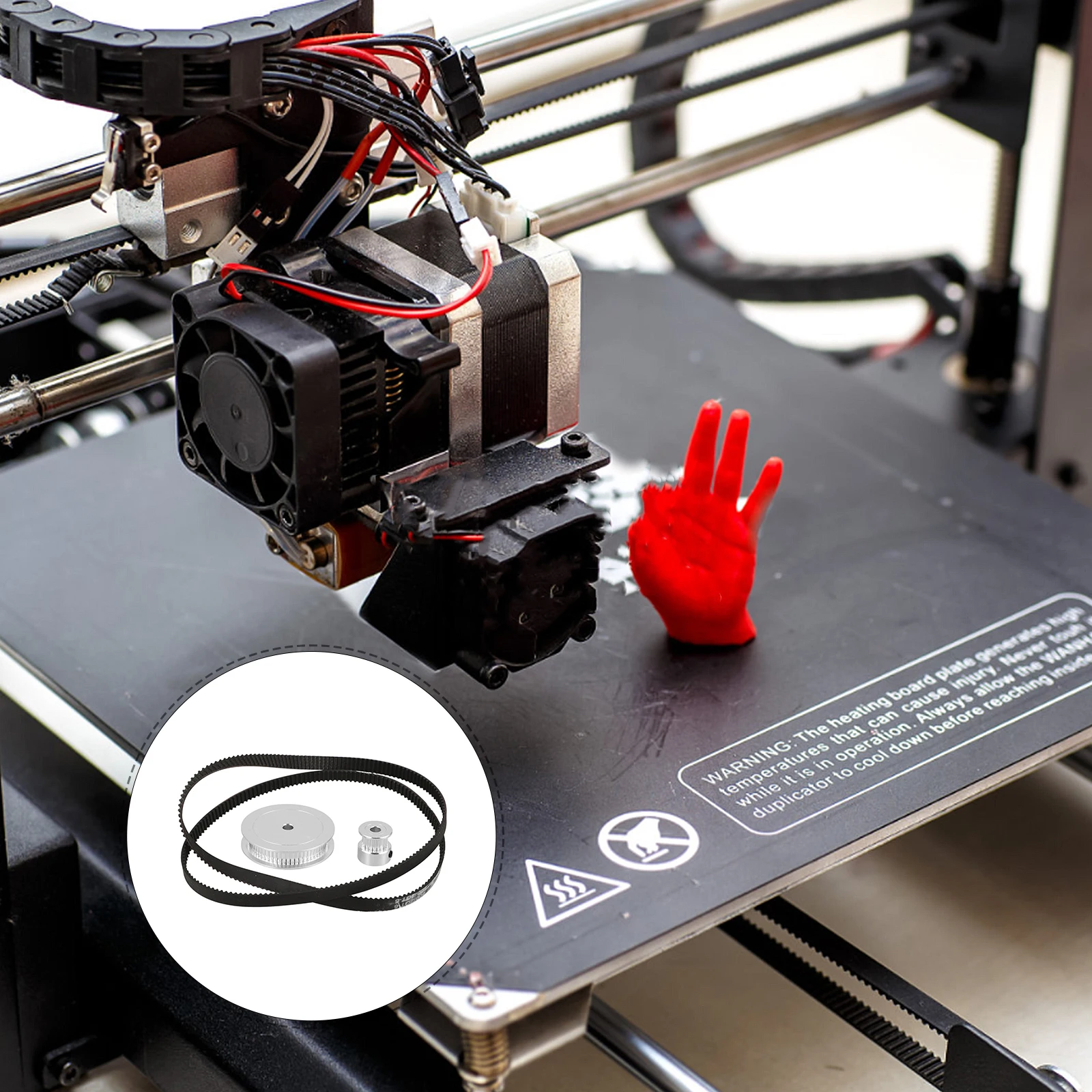 

1 Set Belt Pulley Tensioner Spring Timing 3D Printer Metal Mechanical Synchronous Wheel Transmission Kit High Strength Wear