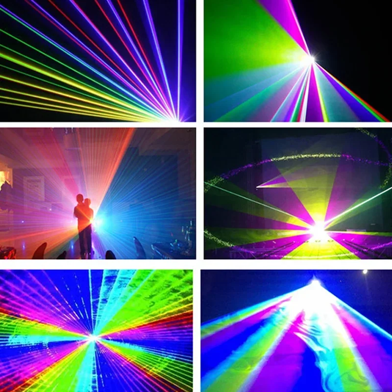 Stage Lighting Laser Beam Lamp 2W Full Color Animation Laser Lamp Wedding KTV Box Lamp