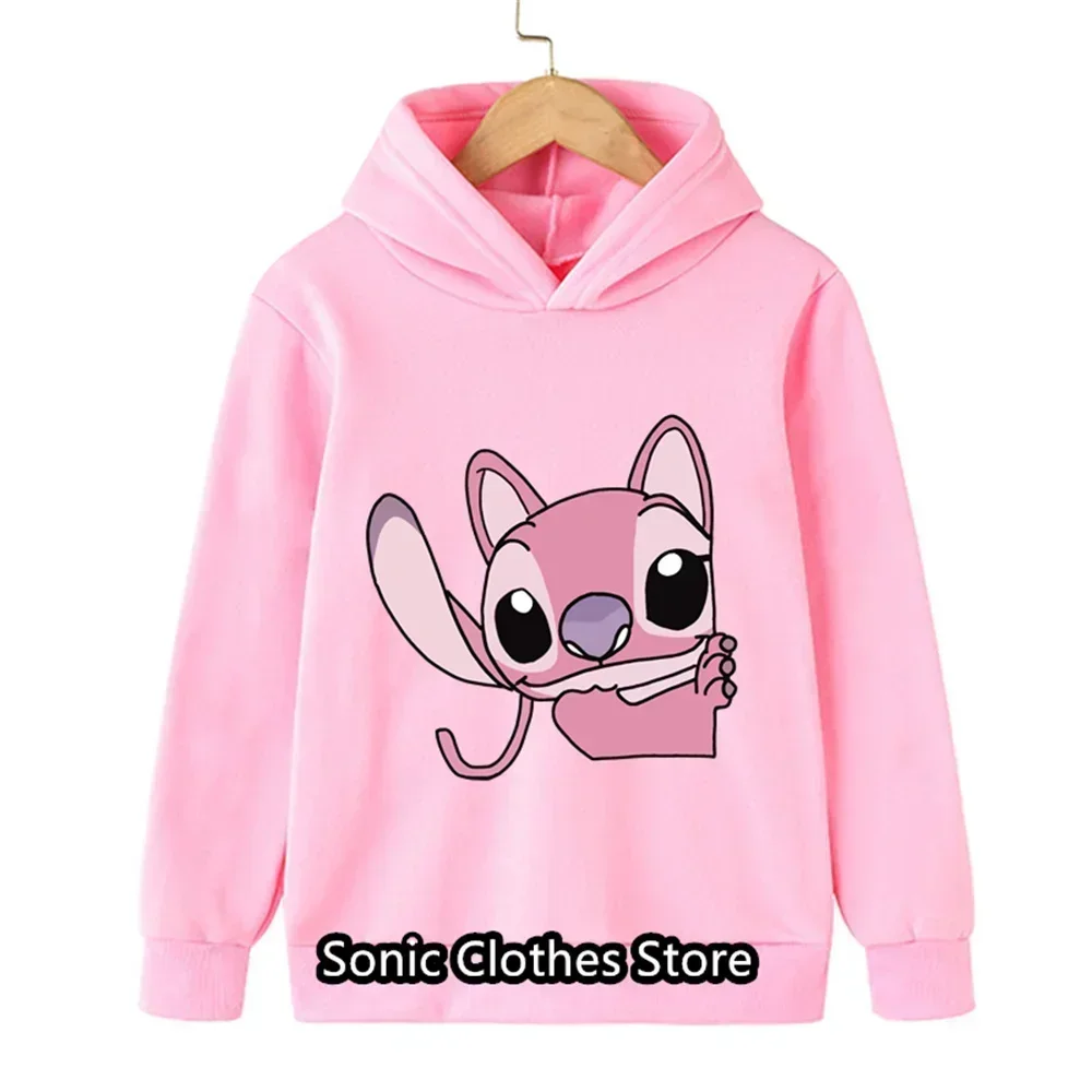 Cartoon Manga Funny Anime Disney Stitch Hoodie Children Clothes Kid Girl Boy Lilo and Stitch Sweatshirt Hoody Baby Casual Top