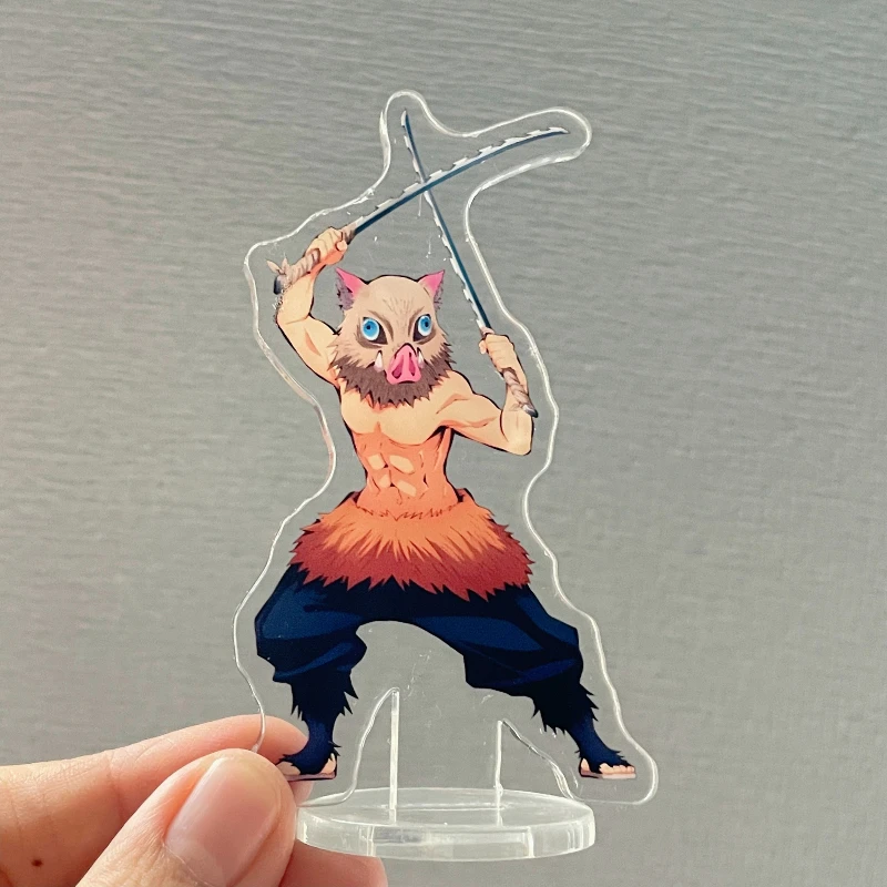 

Kawaii Demon Slayer Acrylic Ornaments Hashibira Inosuke Action Figure Car Desktop Decoration Models Birthday Gift for Anime Fans