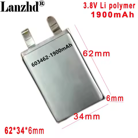 603462 3.8V polymer lithium battery 1900mAh For built-in battery cell notebook battery pack LED light