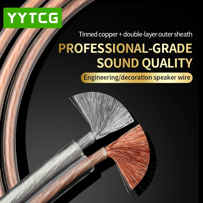 Kabel głośnikowy DIY HIFI z czystej miedzi beztlenowej OFC, przewód audio do samochodu, kina domowego, KTV, DJ - przewód głośnikowy do samochodu — zdjęcie produktu 5