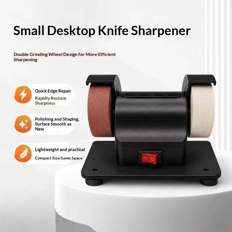 1Pcs Multifunctional Tabletop Grinding Polishing Machine Small Precision Household Knife Sharpener Tool