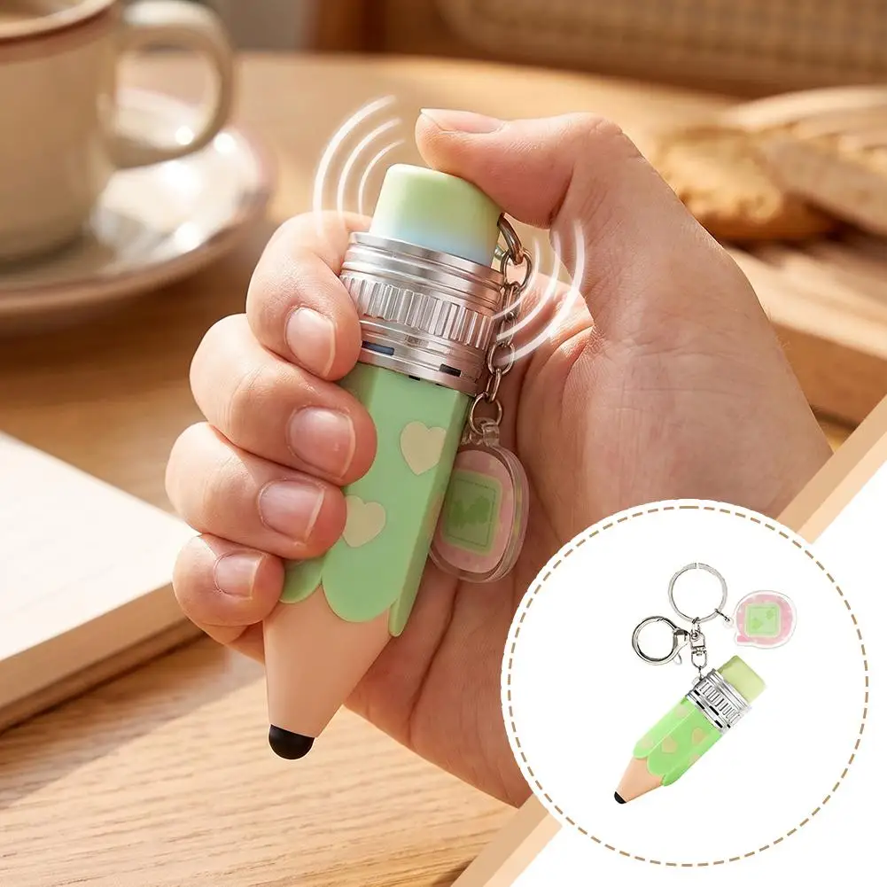 Niedlicher Click-Fidget-Schlüsselanhänger, Bleistift-Fidget-Spielzeug zur Stress- und Angstlinderung mit befriedigenden Klickgeräuschen im Tastaturstil, Geschenk für Erwachsene – Detail 6
