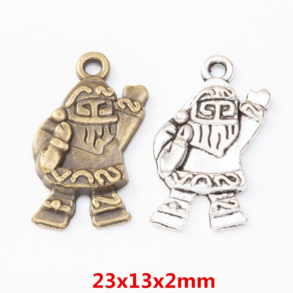 35pieces（Santa Claus）vintage zinc alloy charm metal pendant DIY jewelry discovery making accessories 2283