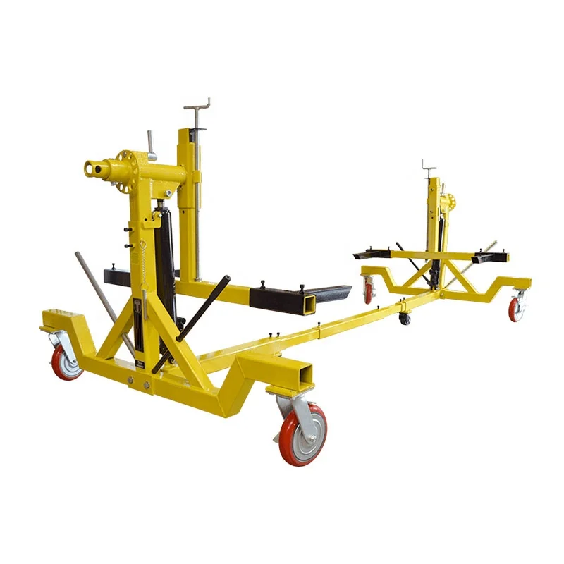 

Auto body repair rotating frame for car support jacks