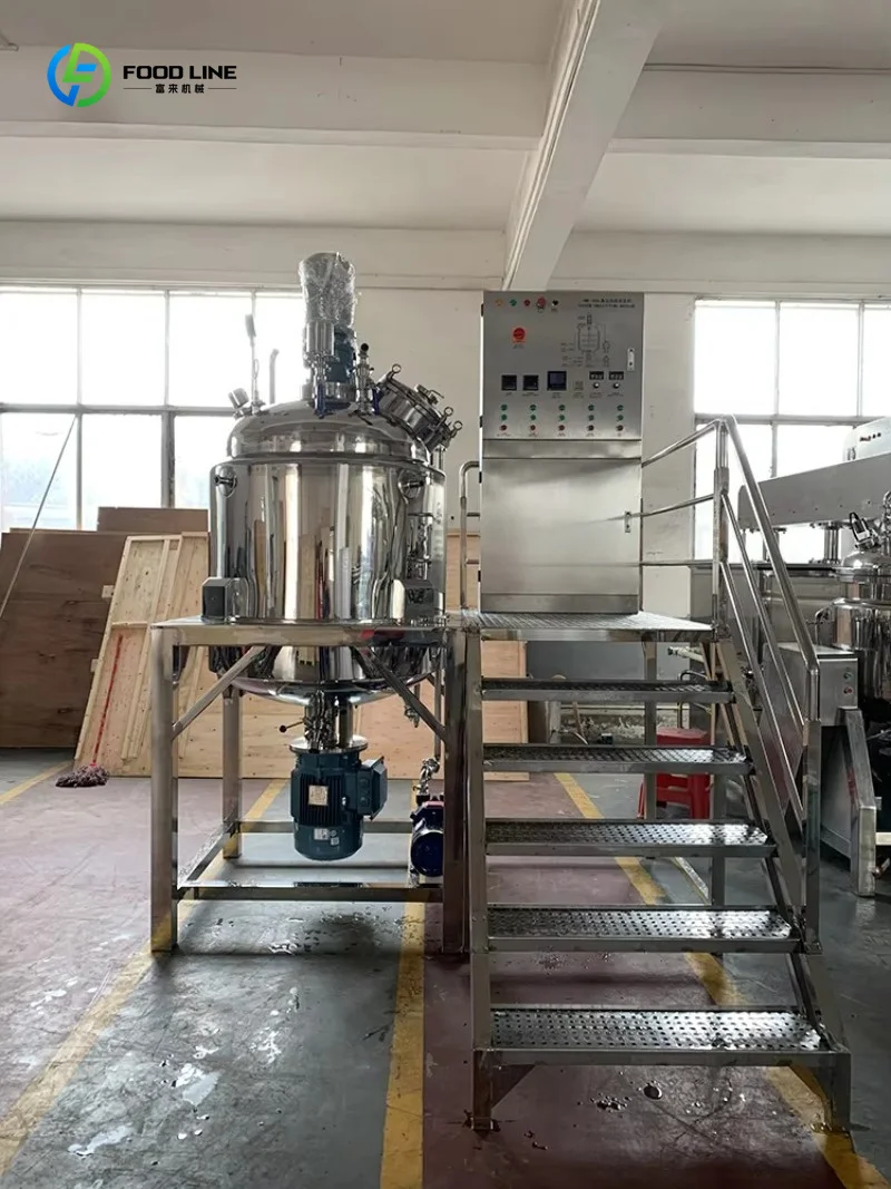 Mayonnaise Sauce Mixer Vacuum Cosmetic Emulsifier Homogenizer Cream Cheese Making Machine Custom