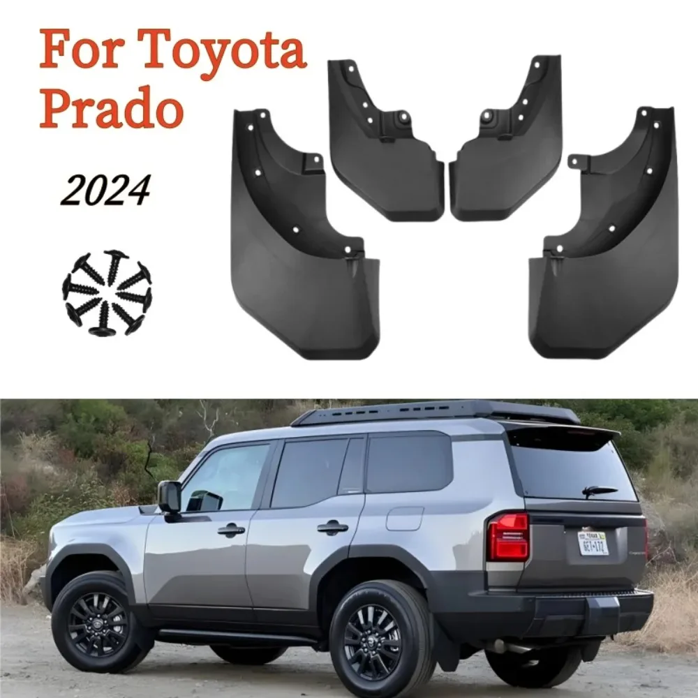 4 Unids/Set Guardabarros De Guardabarros De Coche Para Toyota Prado 2024 Guardabarros Protectores Contra Salpicaduras Accesorios