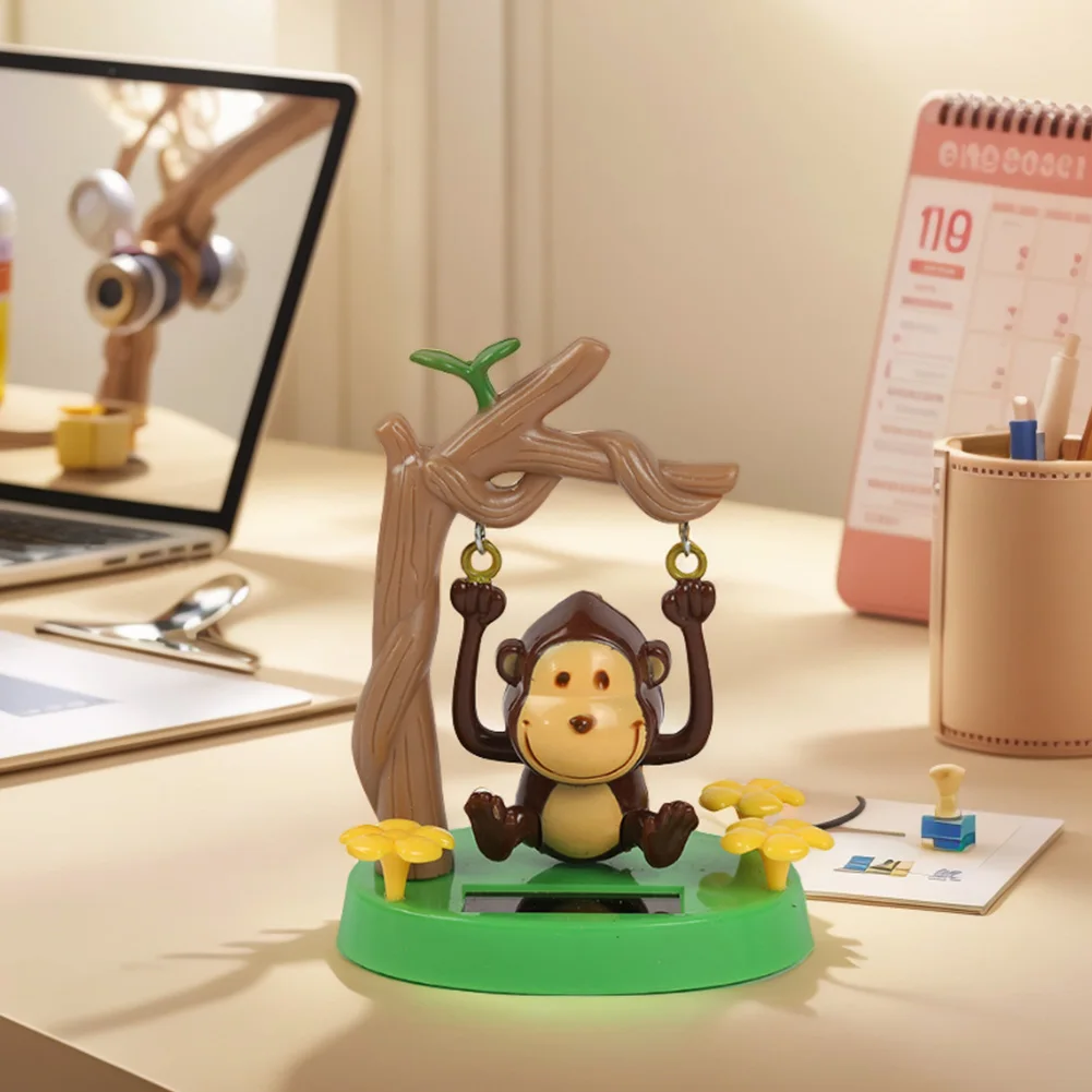 Zabawka Słoń Tańczący na Słońcu, Zasilana Energią Słoneczną, Huśtający Się Słoń, Urocze Zwierzątko, Ozdoba na Biurko, Kreskówka do Dekoracji Wnętrza Samochodu