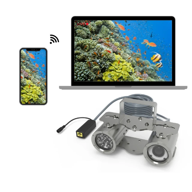 Barlus IP68 Waterproof White Light+infrared Network Camera For Marine Biology Research And Fishing Underwater Camera For Fishing