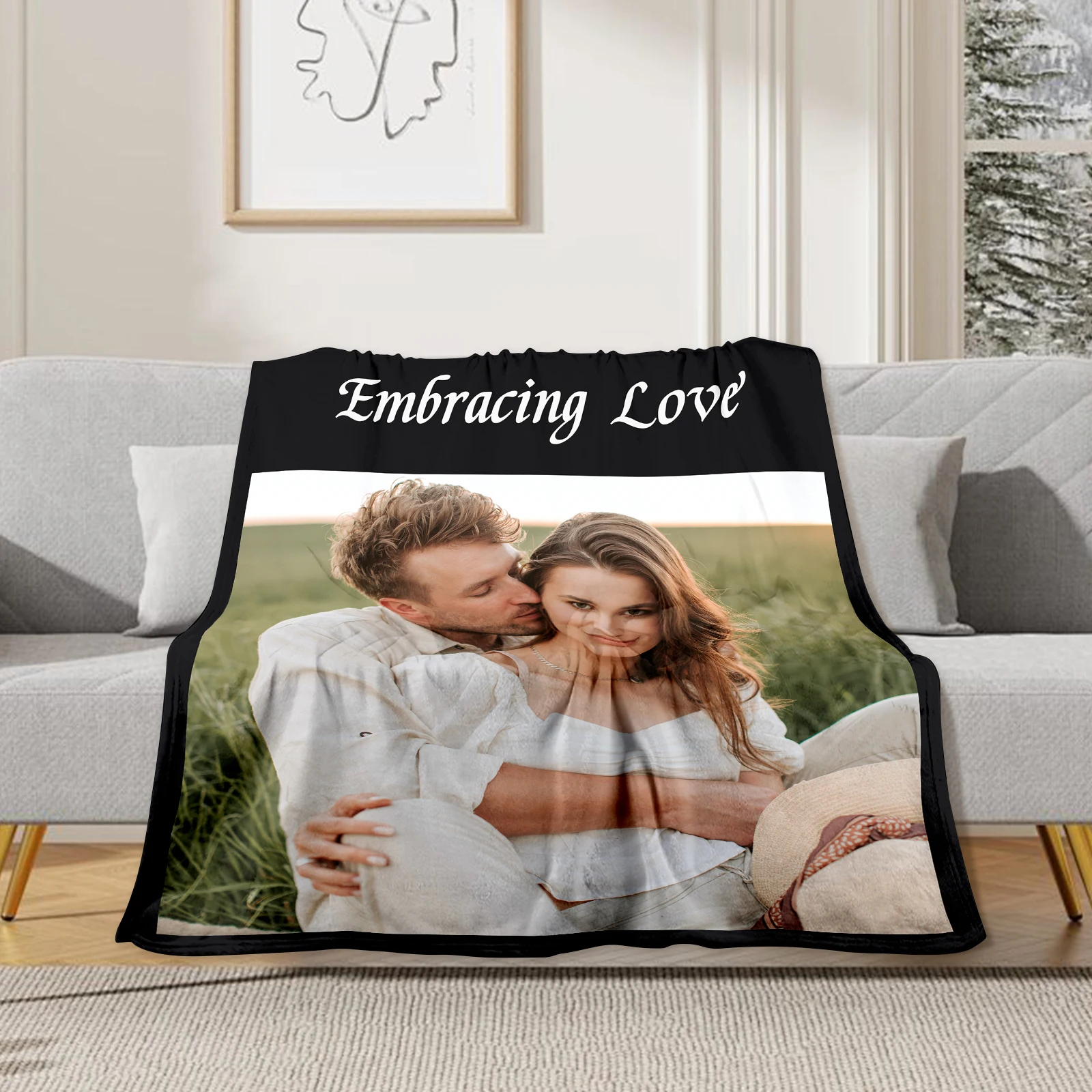 Anniversary Gifts Customized Blankets Husband and Wife Outdoor Wedding Photos Wedding Anniversary Gifts for Wife Husband