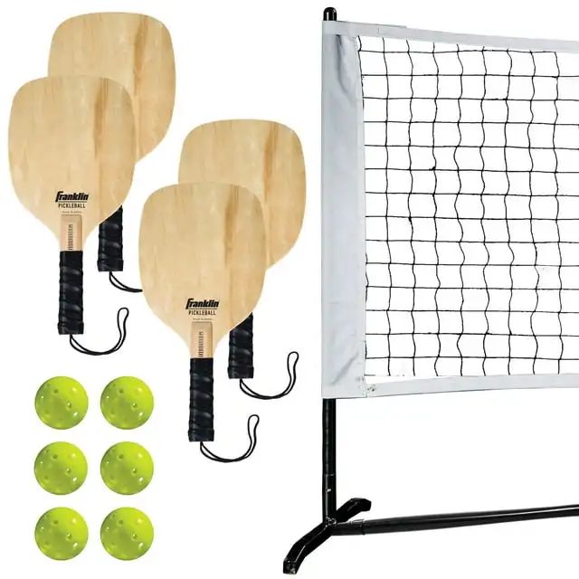 

Franklin Sports Media Cancha Tamaño Pickleball Red, Incluye 10 Pies Netos