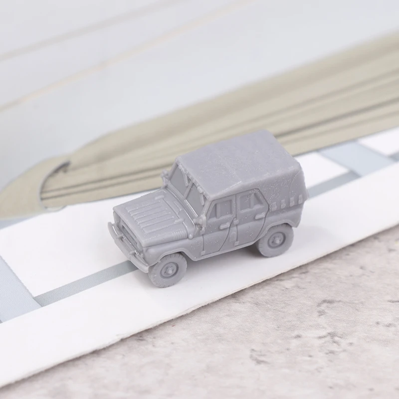 

1 шт. Масштабная модель UAZ-469 4x4 (1:144), серый легкий внедорожник, 3D-печатная, для декора дома