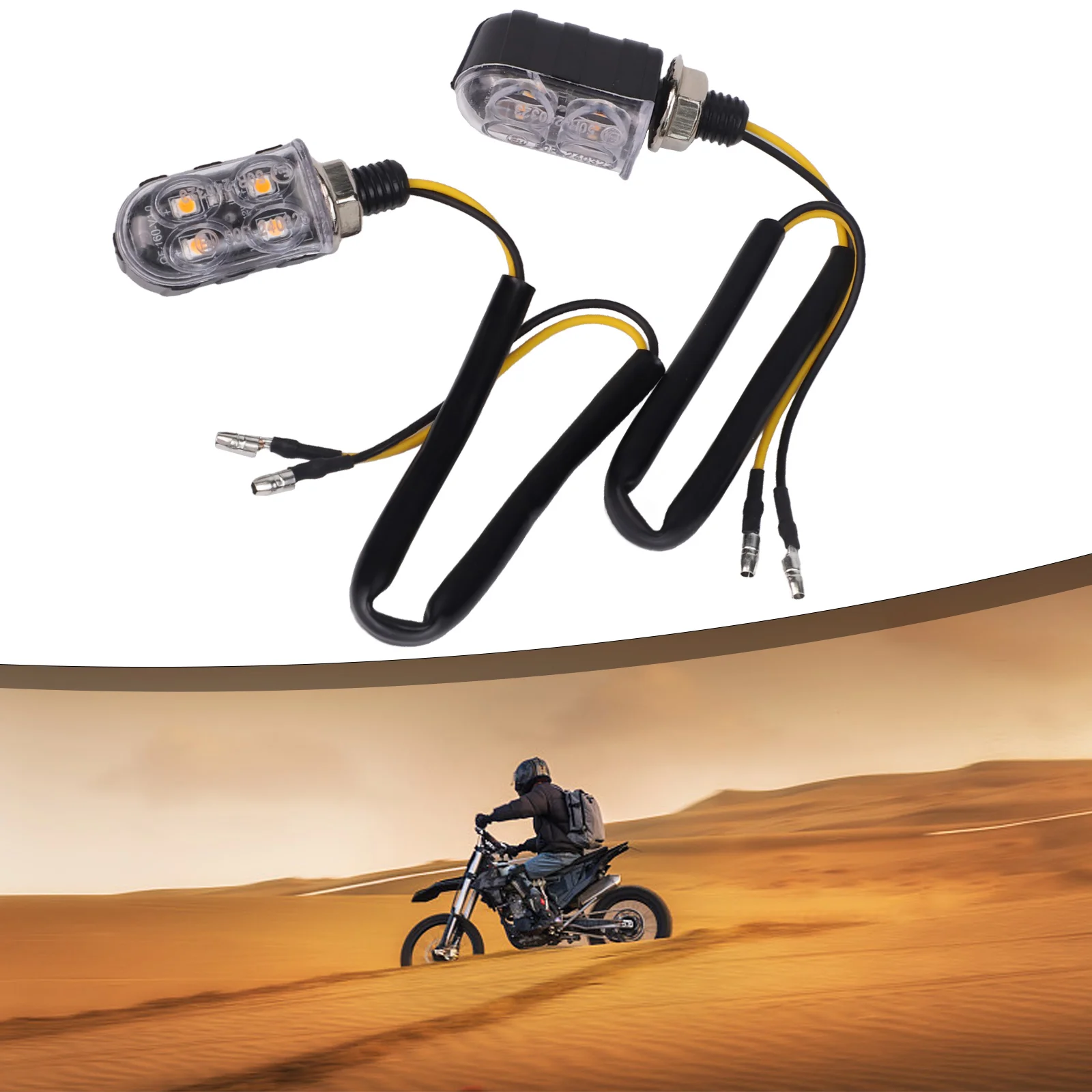 Road Use Motorcycle Safety Clear Lens LED Blinker Indicator Compact Design Motorcycle Turn Signals for mini LED Signal