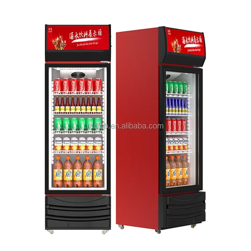 refrigerator drinks Glass Upright Display Fridge Best Wholesale Supermarket Commercial Refrigerator