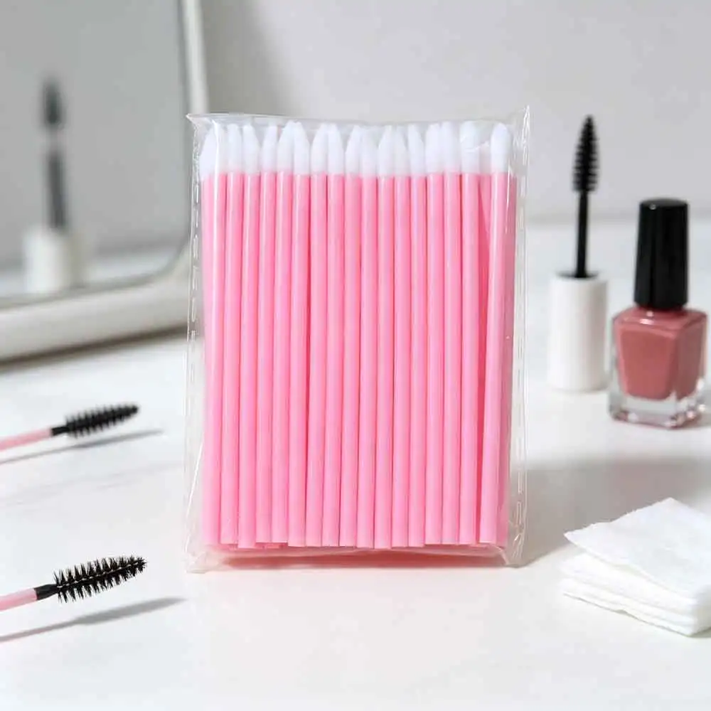50/100 PCS Disposable Lip Cleaning AccessoriesWholesale Applicator MakeUp Tool Gloss Brush Women Lipstick Eyelash Eyebrow Wands