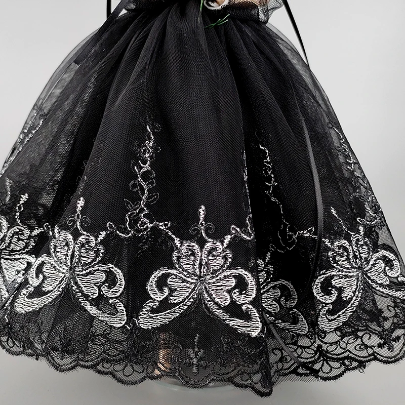 Black Handmade Clothes For 11.5" Doll Outfits Princess Dress 1/6 Dolls Accessories Puff Sleeve Bowknot Party Gown Toy view 3
