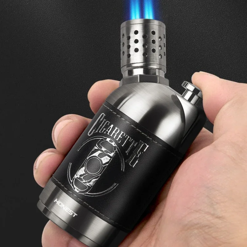 2026 HONEST Windproof Jet Lighter Butane Torch for Cigar/BBQ with Large Gas Chamber Refillable Tabletop Blowtorch Gift