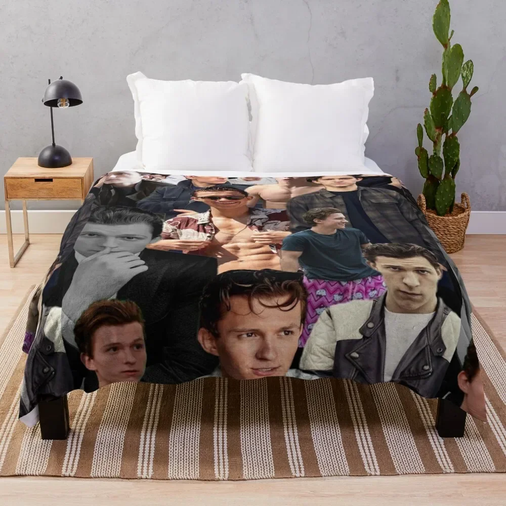 

Tom Holland Collage Throw Blanket Designers blankets and throws Nap bed plaid Blankets