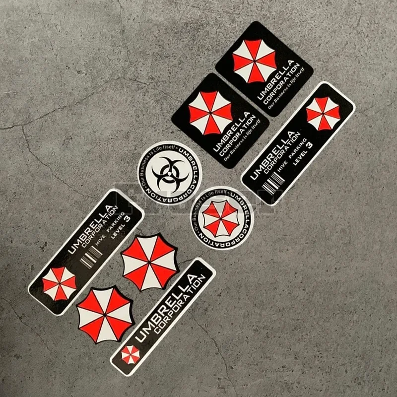 1 Juego de Llaveros Inspirados en Umbrella Corp, Estilo Resident Evil, Llavero Decorativo para Motocicleta, Accesorios para Llaves de Auto