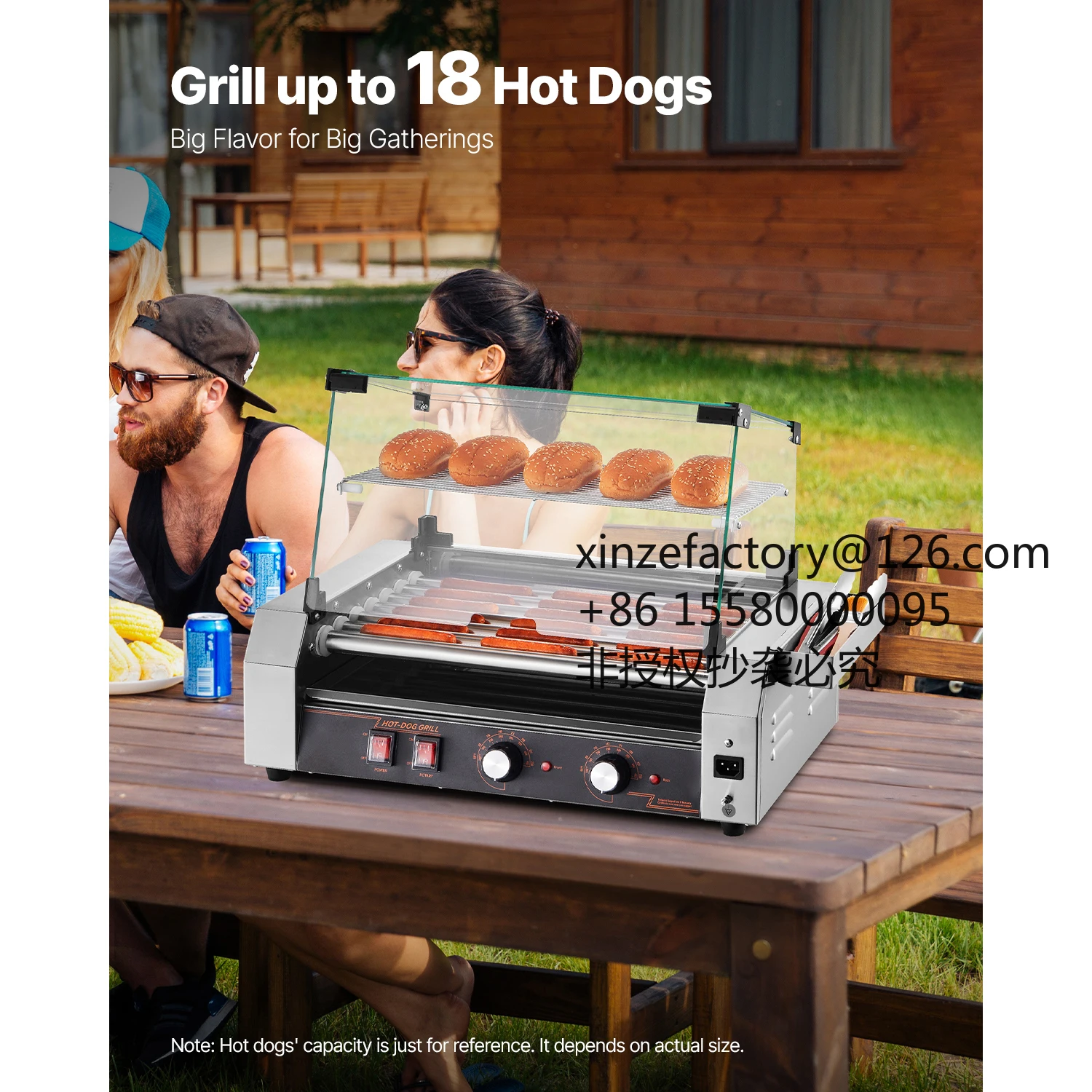 Factory Direct 2026 Top RatedSucceBuy 5 7 11 Rollers Hot Dog Roller Stainless Steel Sausage Grill Cooker Commercial Hot Dog Mach
