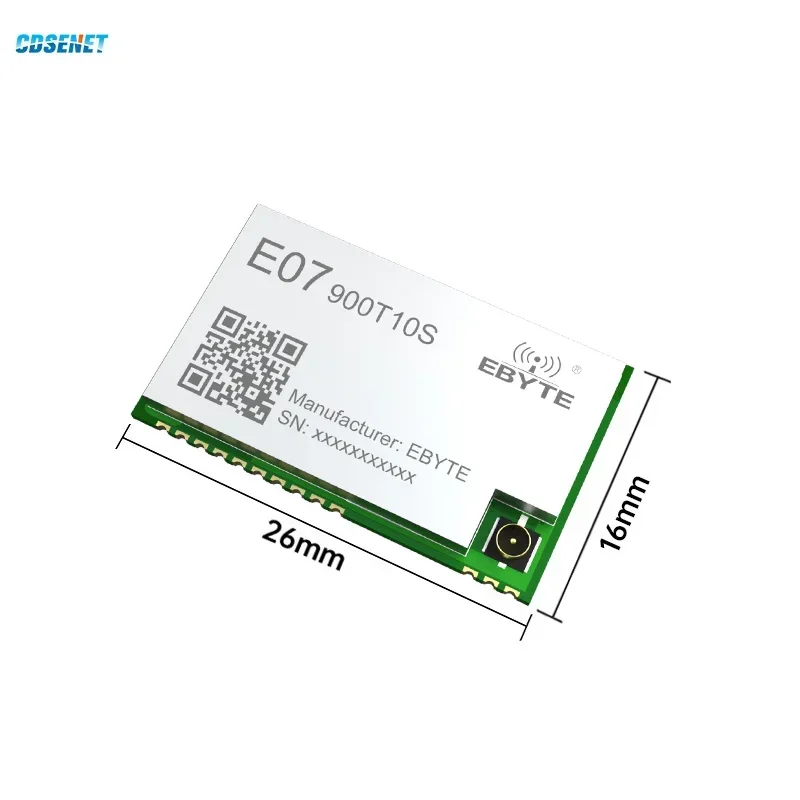 Moduł bezprzewodowy 868/915 MHz CC1101 MSP430FR2433 CDSENET E07-900T10S 10dbm 1.5km UART RSSI IPEX otwór na stempel rozwój wtórny